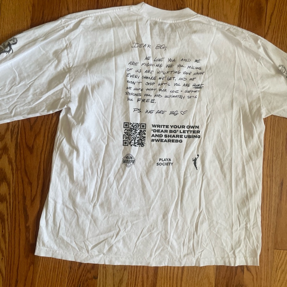 Britnney Griner prison l/s shirt write a letter to B.G tshirt XL - Picture 8 of 9